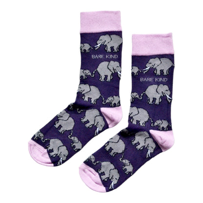Save the Elephants Bamboo Socks - Rusty Deer