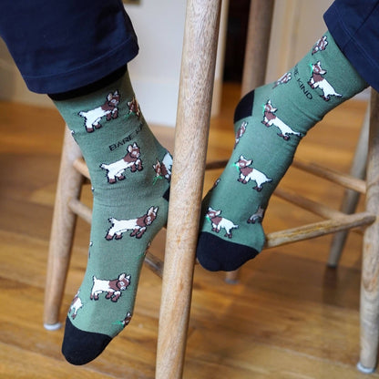 Save the Goats Bamboo Socks - Rusty Deer