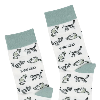 Save the Green Cat Bamboo Socks - Rusty Deer