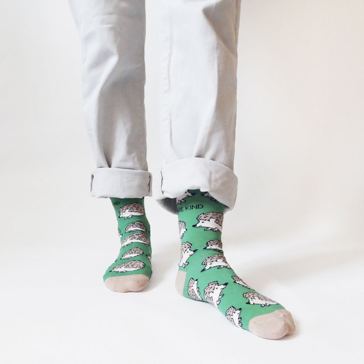 Save the Hedgehogs Bamboo Socks - Rusty Deer