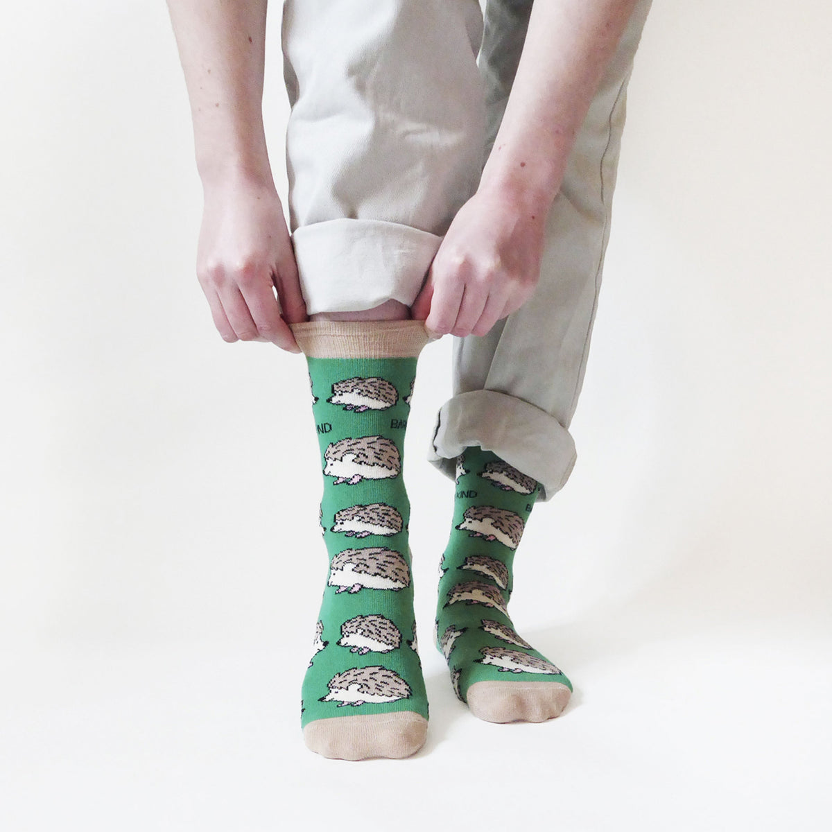 Save the Hedgehogs Bamboo Socks - Rusty Deer