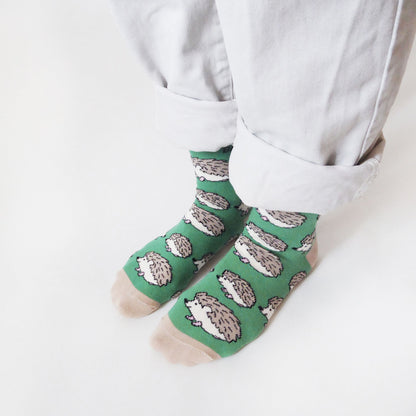 Save the Hedgehogs Bamboo Socks - Rusty Deer
