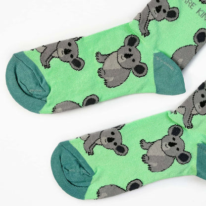 Save the Koalas Bamboo Socks - Rusty Deer