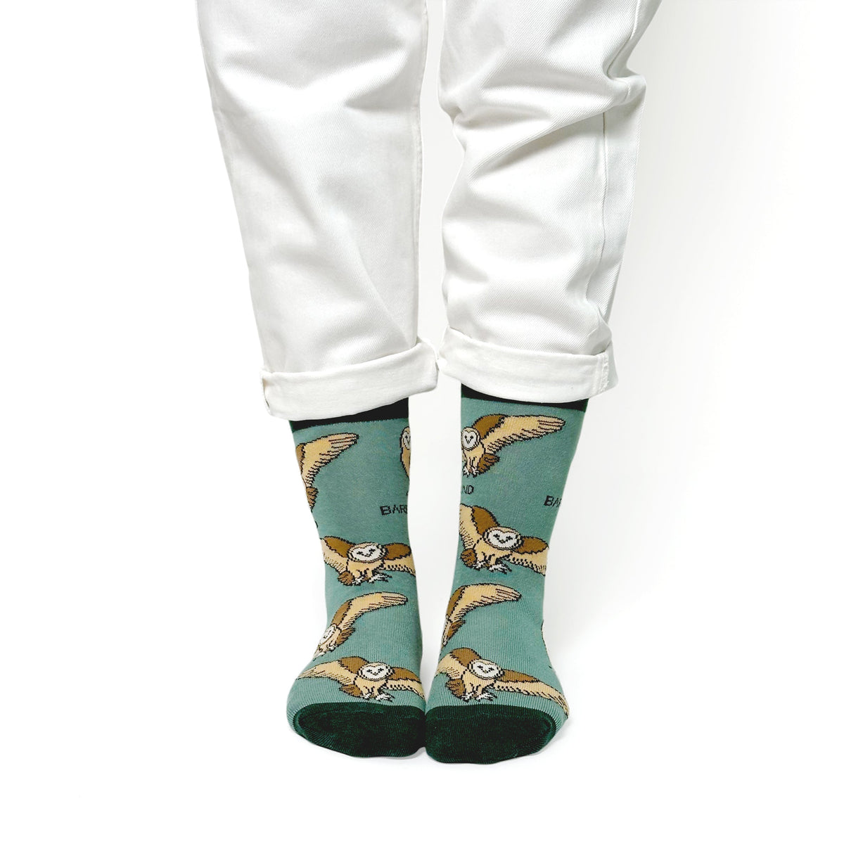 Save the Barn Owls Bamboo Socks - Rusty Deer