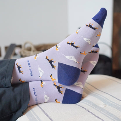 Save the Purple Dog Bamboo Socks - Rusty Deer